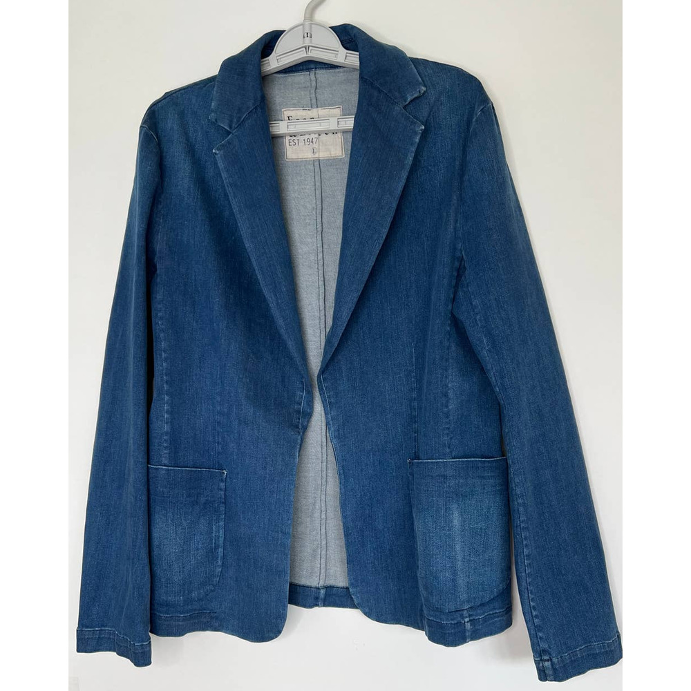 Frank & Eileen Denim Blazer Jacket in Deep Blue - Picture 14 of 14